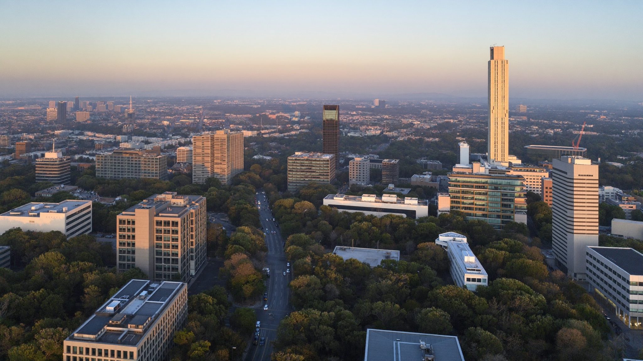 Bloemfontein financial district in the early morning light